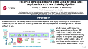 ESHG Poster 2021 Resolving complex pathogenic alleles using HiFi long-range amplicon data and a new clustering algorithm