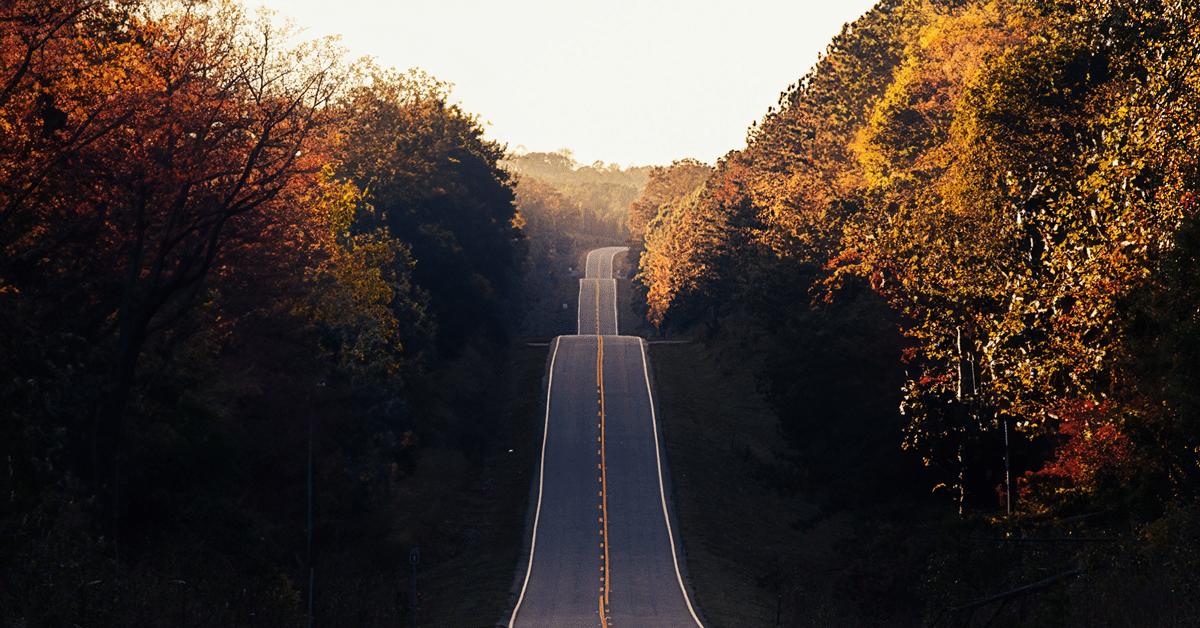 Image of a road with multiple hills signifying diagnostic odyssey long road