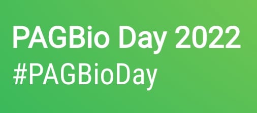 green box with text for PAGBIO DAY 2022