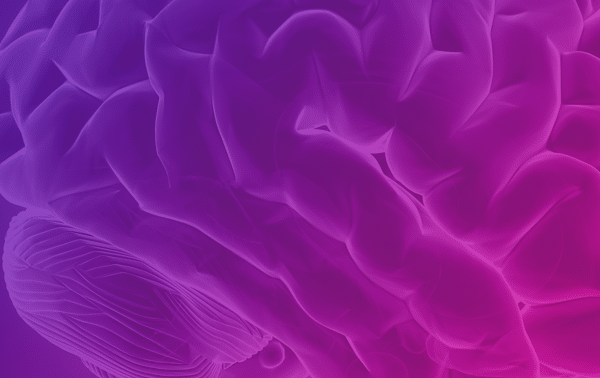 magenta pink background with brain folds