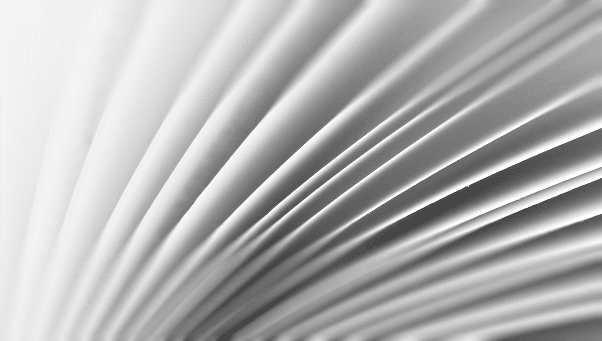 stock image of paper fanning, curved to right