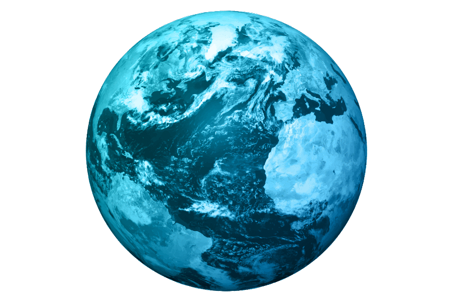 Roundel image of Earth globe from space