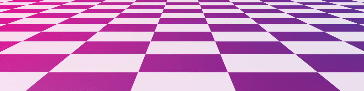 Thin Image of a purple and light pink checkerboard pattern for tandem repeats header image
